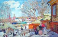 Día soleado de primavera 1910 Konstantin Yuon paisaje urbano escenas de la ciudad